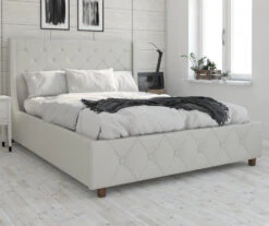 CosmoLiving Mercer Wingback Linen Bed -Chic Furniture Store 810540991 1