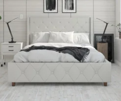 CosmoLiving Mercer Wingback Linen Bed -Chic Furniture Store 810540991 2