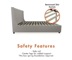 CosmoLiving Mercer Wingback Linen Bed -Chic Furniture Store 810540991 6