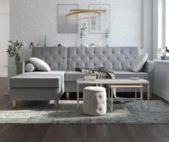 CosmoLiving Liberty Gray Chenille Sectional Storage Futon 12 CosmoLiving Liberty Gray Chenille Sectional Storage Futon -Chic Furniture Store 810541025 4