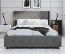 CosmoLiving Mercer Wingback Linen Bed -Chic Furniture Store 810541029 2