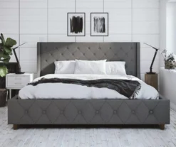 CosmoLiving Mercer Wingback Linen Bed -Chic Furniture Store 810541030 2