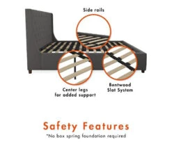 CosmoLiving Mercer Wingback Linen Bed -Chic Furniture Store 810541030 6