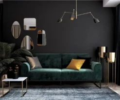 CosmoLiving Adley Teal Velvet Coil Convertible Sleeper Futon -Chic Furniture Store 810541038 3