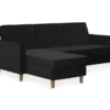 CosmoLiving Liberty Black Velvet Sectional Storage Futon 2 CosmoLiving Liberty Black Velvet Sectional Storage Futon -Chic Furniture Store 810541040 5