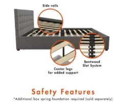 CosmoLiving Elizabeth Gray Linen Storage Bed 19 CosmoLiving Elizabeth Gray Linen Storage Bed -Chic Furniture Store 810541043 4