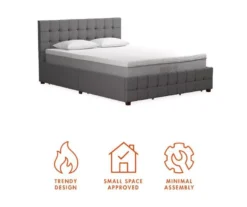 CosmoLiving Elizabeth Gray Linen Storage Bed 16 CosmoLiving Elizabeth Gray Linen Storage Bed -Chic Furniture Store 810541043 6