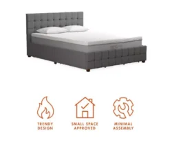 CosmoLiving Elizabeth Gray Linen Storage Bed 23 CosmoLiving Elizabeth Gray Linen Storage Bed -Chic Furniture Store 810541044 6