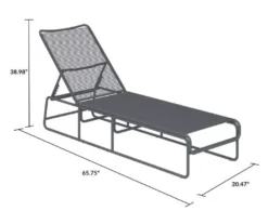 Nyla Charcoal Adjustable Wicker Chaise Patio Lounge -Chic Furniture Store 810541218 6