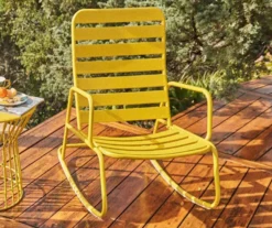 Roberta Yellow Patio Rocking Chair -Chic Furniture Store 810541496 1