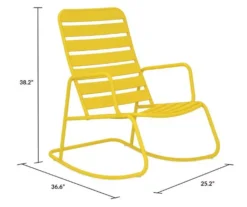 Roberta Yellow Patio Rocking Chair -Chic Furniture Store 810541496 6
