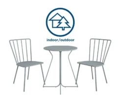 Heidi Light Gray 3-Piece Bistro Patio Furniture Set -Chic Furniture Store 810541505 3