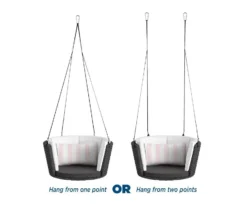 Sally Black Wicker Hanging Patio Swing 11 Sally Black Wicker Hanging Patio Swing -Chic Furniture Store 810541518 3