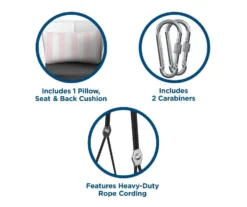 Sally Black Wicker Hanging Patio Swing 13 Sally Black Wicker Hanging Patio Swing -Chic Furniture Store 810541518 5