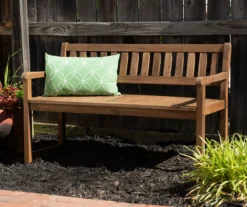 Flint Acorn Wood Patio Bench -Chic Furniture Store 810541695 1