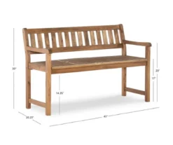 Flint Acorn Wood Patio Bench -Chic Furniture Store 810541695 A8