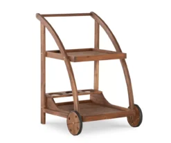 Flint Acorn 2-Shelf Rolling Patio Trolley Cart