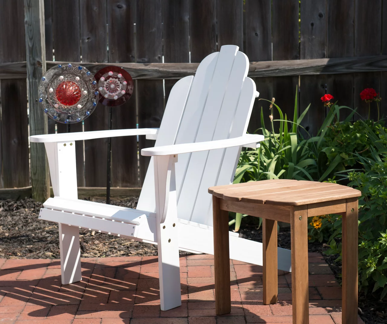 Flint Acorn Wood Patio Adirondack End Table 7 Flint Acorn Wood Patio Adirondack End Table - Image 5