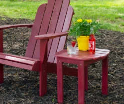 Flint Red Wood Patio Adirondack End Table 14 Flint Red Wood Patio Adirondack End Table -Chic Furniture Store 810541707 5