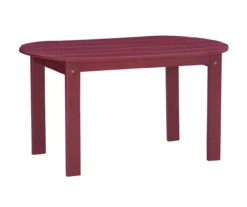 Flint Red Wood Patio Adirondack Coffee Table
