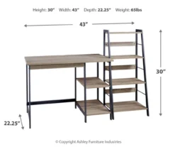 Soho 2-Piece Home Office Desk & Bookshelf Set 11 Soho 2-Piece Home Office Desk & Bookshelf Set -Chic Furniture Store 810542285 3