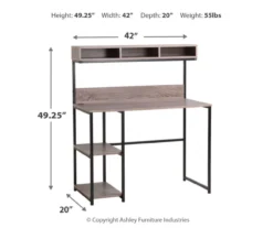 Daylicrew 2-Shelf Home Office Desk & Hutch 12 Daylicrew 2-Shelf Home Office Desk & Hutch -Chic Furniture Store 810542286 3