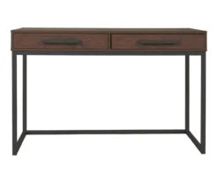 Horatio Brown & Gunmetal Wood Desk -Chic Furniture Store 810542288 4