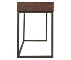Horatio Brown & Gunmetal Wood Desk -Chic Furniture Store 810542288 6