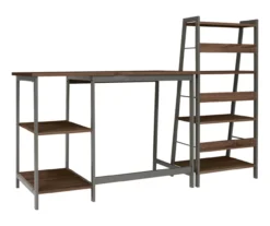 Soho 2-Piece Wooden Desk & Bookcase Set -Chic Furniture Store 810542289 2