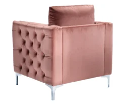 Lizmont Blush Tufted Velvet Accent Chair -Chic Furniture Store 810542292 5