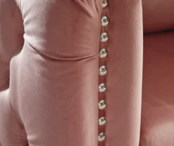 Lizmont Blush Tufted Velvet Accent Chair -Chic Furniture Store 810542292 6