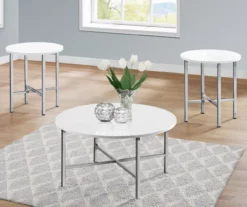 Monarch Round 3-Piece Occasional Table Set -Chic Furniture Store 810542402 1