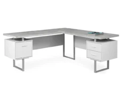 Monarch Metal 3-Drawer L-Shaped Computer Desk 21 Monarch Metal 3-Drawer L-Shaped Computer Desk -Chic Furniture Store 810542417 2