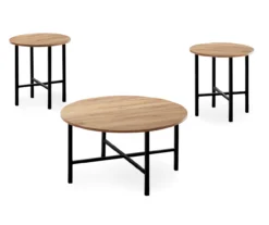 Monarch Round 3-Piece Occasional Table Set -Chic Furniture Store 810542422 2