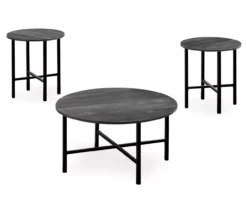 Monarch Round 3-Piece Occasional Table Set -Chic Furniture Store 810542423 2