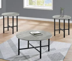 Monarch Round 3-Piece Occasional Table Set -Chic Furniture Store 810542425 1