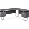 Monarch Metal 3-Drawer L-Shaped Computer Desk -Chic Furniture Store 810542428 2