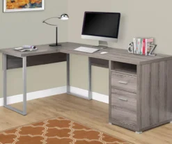 Monarch Metal 2-Drawer L-Shaped Computer Desk 40 Monarch Metal 2-Drawer L-Shaped Computer Desk -Chic Furniture Store 810542429 1