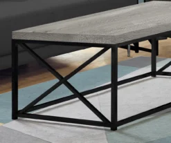 Gray Reclaimed Wood Look Coffee Table 8 Gray Reclaimed Wood Look Coffee Table -Chic Furniture Store 810542431 3