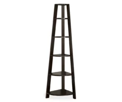 Monarch 5-Shelf Etagere Corner Bookcase -Chic Furniture Store 810542449 2