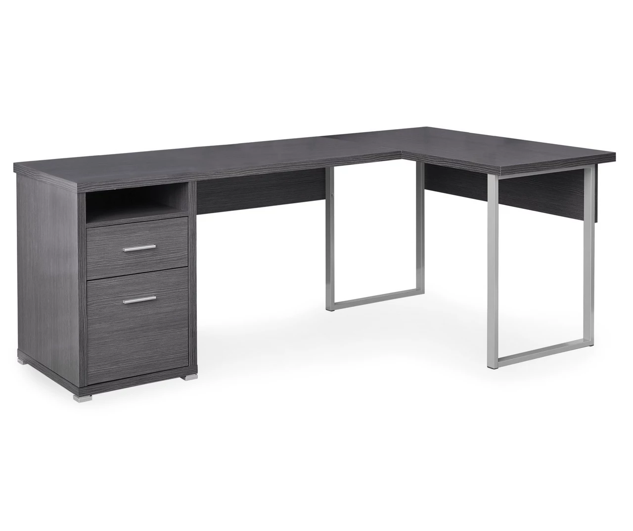 Monarch Metal 2-Drawer L-Shaped Computer Desk 3 Monarch Metal 2-Drawer L-Shaped Computer Desk