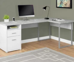 Monarch Metal 2-Drawer L-Shaped Computer Desk 30 Monarch Metal 2-Drawer L-Shaped Computer Desk -Chic Furniture Store 810542513 1