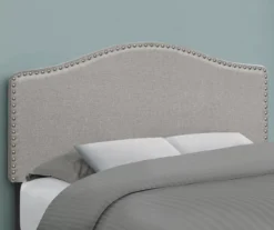 Monarch Linen Nailhead Trim Headboard -Chic Furniture Store 810542515 1