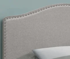 Monarch Linen Nailhead Trim Headboard -Chic Furniture Store 810542515 3
