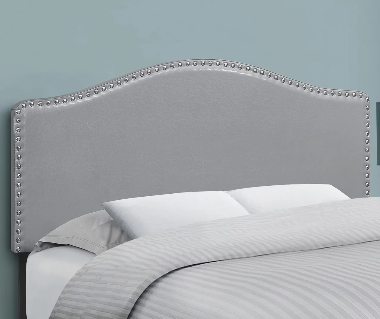 Monarch Faux Leather Button Tufted Headboard 8 Monarch Faux Leather Button Tufted Headboard - Image 6