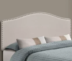 Monarch Linen Nailhead Trim Headboard -Chic Furniture Store 810542518 1
