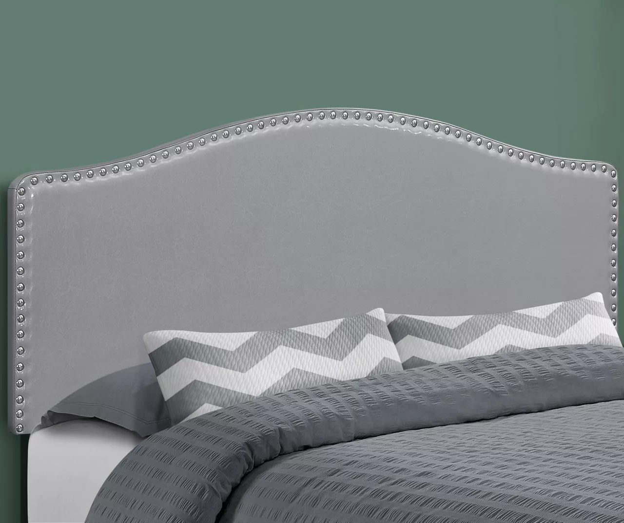 Monarch Faux Leather Button Tufted Headboard 7 Monarch Faux Leather Button Tufted Headboard - Image 5