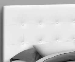 Monarch Faux Leather Button Tufted Headboard 38 Monarch Faux Leather Button Tufted Headboard -Chic Furniture Store 810542527 3