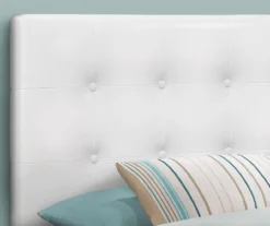 Monarch Faux Leather Button Tufted Headboard 32 Monarch Faux Leather Button Tufted Headboard -Chic Furniture Store 810542528 3