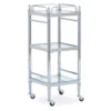 Hawkins Chrome & Glass 3-Shelf Rolling Cart -Chic Furniture Store 810543096 1